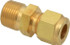 Parker 6MSC6N-B Compression Tube Connector: 3/8" Thread, Compression x MNPT