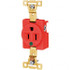 Bryant Electric 8210RED Straight Blade Single Receptacle: NEMA 5-15R, 15 Amps, Grounded