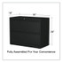 ALERA HLF3629BL Lateral File, 2 Legal/Letter-Size File Drawers, Black, 36" x 18.63" x 28"