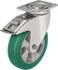 Blickle 579565 Swivel Top Plate Caster: Polyurethane-Elastomer Blickle Softhane, 6-1/2" Wheel Dia, 2" Wheel Width, 1,210 lb Capacity, 7-61/64" OAH