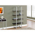 MONARCH PRODUCTS I 7239 Monarch Specialties 60inH 4-Shelf Metal Bookcase, Cappuccino/Silver