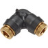 Parker 365PTC-4 Push-To-Connect Tube to Tube Tube Fitting: Union Elbow, 1/4" OD