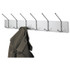 SAFCO PRODUCTS 4162 Metal Wall Rack, Six Ball-Tipped Double-Hooks, Metal, 36w x 3.75d x 7h, Satin