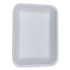 GEN 3PWH Meat Trays, #3P, 8.7 x 6.6 x 1.1, White, Foam, 400/Carton