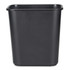 RUBBERMAID FG295600 BLA  Durable Polyethylene Wastebasket, 7 Gallons, Black