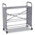 GRATNELLS USA, LLC SSET0644 Callero Plus Flat Shelf Trolley, Metal, 4 Shelves, 40.6" x 17.3" x 41.5", Silver