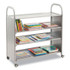 GRATNELLS USA, LLC SSET0644 Callero Plus Flat Shelf Trolley, Metal, 4 Shelves, 40.6" x 17.3" x 41.5", Silver