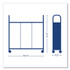 GRATNELLS USA, LLC SSET0644 Callero Plus Flat Shelf Trolley, Metal, 4 Shelves, 40.6" x 17.3" x 41.5", Silver
