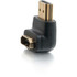 LASTAR INC. 40999 C2G HDMI to HDMI Adapter - 90 deg. Down - Male to Female - HDMI adapter - HDMI male to HDMI female - black - 90 deg. connector