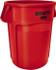 Rubbermaid FG261000RED Trash Can: 10 gal, Round, Red