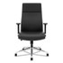 HON COMPANY VL108SB11 Define Executive High-Back Leather Chair, Supports 250 lb, 17" to 21" Seat Height, Black Seat/Back, Polished Chrome Base