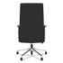 HON COMPANY VL108SB11 Define Executive High-Back Leather Chair, Supports 250 lb, 17" to 21" Seat Height, Black Seat/Back, Polished Chrome Base
