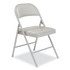 NATIONAL PUBLIC SEATING BASICS by NPS® 952 950 Series Vinyl Padded Steel Folding Chair, Supports Up to 250 lb, 17.75" Seat Height, Gray, 4/Carton