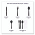 ECO-PRODUCTS,INC. EP-S112 100% Recycled Content Cutlery, Fork, Plastic, Black, 50/Pack, 20 Packs/Carton