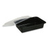 GEN TORECT24 Microwavable Food Container with Lid, Rectangular, 24 oz, 7.48 x 5.03 x 2.48, Black/Clear, Plastic, 150/Carton