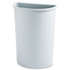 RUBBERMAID COMMERCIAL PROD. 352000GY Untouchable Half-Round Plastic Receptacle, 21 gal, Plastic, Gray