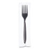 DART SOLO® RSK10004 Reliance Mediumweight Cutlery, Fork, Plastic, Black, 1,000/Carton