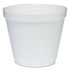 DART 8SJ12 Food Containers, Squat, 8 oz, White, Foam, 1,000/Carton