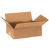 B O X MANAGEMENT, INC. BINP1487B Partners Brand Flat Corrugated Boxes, 9in x 6in x 3in, Kraft, Pack Of 25 Boxes