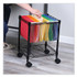 ALERA FW601416BL Compact File Cart for Side-to-Side Filing, Metal, 1 Shelf, 1 Bin, 15.25" x 12.38" x 21", Black