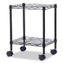 ALERA FW601416BL Compact File Cart for Side-to-Side Filing, Metal, 1 Shelf, 1 Bin, 15.25" x 12.38" x 21", Black