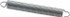 Gardner Spring 37018G Extension Spring: 1/8" OD, 1.6 lb Max Load, 1.93" Extended Length, 0.016" Wire Dia