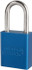 American Lock S1106BLU Lockout Padlock: Keyed Different, Key Retaining, Aluminum, Plated Metal Shackle, Blue