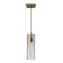 ADESSO INC 3851-21 Adesso Dalton Hanging Pendant, 4-1/4inW, Clear Shade/Antique Brass Base