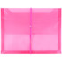 JAM PAPER AND ENVELOPE JAM Paper 218E25FU  Plastic Booklet Envelope, Letter-Size, 9 3/4in x 13in, Bungee Closure, Fuchsia Pink