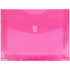 JAM PAPER AND ENVELOPE JAM Paper 218V2FU  Plastic Booklet Envelopes, Letter-Size, 9 3/4in x 13in, Hook & Loop Closure, Fuchsia Pink, Pack Of 12