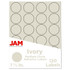 JAM PAPER AND ENVELOPE JAM Paper 147627045  Circle Label Sticker Seals, 1 2/3in, Ivory, Pack Of 120