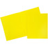 JAM PAPER AND ENVELOPE 382EYED JAM Paper Plastic 2-Pocket POP Folders, 9 1/2in x 11 1/2in, Yellow, Pack Of 6