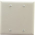 Pass & Seymour TP23W 2 Gang, 4-3/4 Inch Long x 4-11/16 Inch Wide, Standard Blank Wall Plate