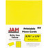 JAM PAPER AND ENVELOPE 2259420976 JAM Paper Printable Foldover Place Cards, 3 3/4in x 1 3/4in, Yellow, Pack Of 12