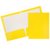 JAM PAPER AND ENVELOPE JAM Paper 385GYEA  Glossy 2-Pocket Presentation Folders, Yellow, Pack of 6