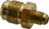 Parker 42F-8-4 Brass Flared Tube Union: 1/2 x 1/4" Tube OD, 3/4-16 Thread, 45 ° Flared Angle