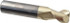 Accupro 25075016120C5 Corner Radius End Mill: 3/4" Dia, 1" LOC, 0.1200" Radius, 2 Flute, Solid Carbide