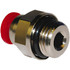 Norgren C02250838 Push-To-Connect Tube to Male & Tube to Male BSPP Tube Fitting: Adapter, Straight, 3/8" Thread