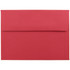 JAM PAPER AND ENVELOPE JAM Paper 15945  Booklet Invitation Envelopes, A7, Gummed Seal, 30% Recycled, Red, Pack Of 25