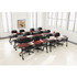 ICEBERG ENTERPRISES 68068 OfficeWorks Mobile Training Table, Rectangular, 72" x 18" x 29", Mahogany/Black