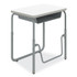 SAFCO PRODUCTS 1222DE AlphaBetter 2.0 Height-Adjustable Student Desk with Pendulum Bar and Book Box, 27.75 x 19.75 x 22 to 30, Dry Erase