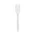 PACTIV EVERGREEN CORPORATION YFWFWCH Fieldware Cutlery, Mediumweight Fork, Plastic, White, 1,000/Carton