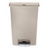 RUBBERMAID COMMERCIAL PROD. 1883552 Streamline Resin Step-On Container, Front Step Style, 24 gal, Polyethylene, Beige