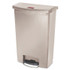 RUBBERMAID COMMERCIAL PROD. 1883552 Streamline Resin Step-On Container, Front Step Style, 24 gal, Polyethylene, Beige