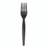 BOARDWALK FORKHWBLA Heavyweight Polystyrene Cutlery, Fork, Plastic, Black, 1,000/Carton