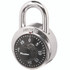 MASTER LOCK COMPANY 1500T Combination Lock, Stainless Steel, 1.87" Wide, Silver/Black, 2/Pack