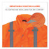 TENACIOUS HOLDINGS, INC. ergodyne® 24316 GloWear 8365 Class 3 Hi-Vis Rain Jacket, Polyester, 2X-Large, Orange