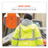TENACIOUS HOLDINGS, INC. ergodyne® 24316 GloWear 8365 Class 3 Hi-Vis Rain Jacket, Polyester, 2X-Large, Orange