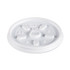 DART 6JL Plastic Lids for Foam Containers, Vented, Fits 3.5 oz to 6 oz, White, 100/Pack, 10 Packs/Carton