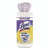 RECKITT BENCKISER LYSOL® Brand 81700 Dual Action Disinfecting Wipes, 1-Ply, 7 x 7.25, Citrus, White/Purple, 75/Canister